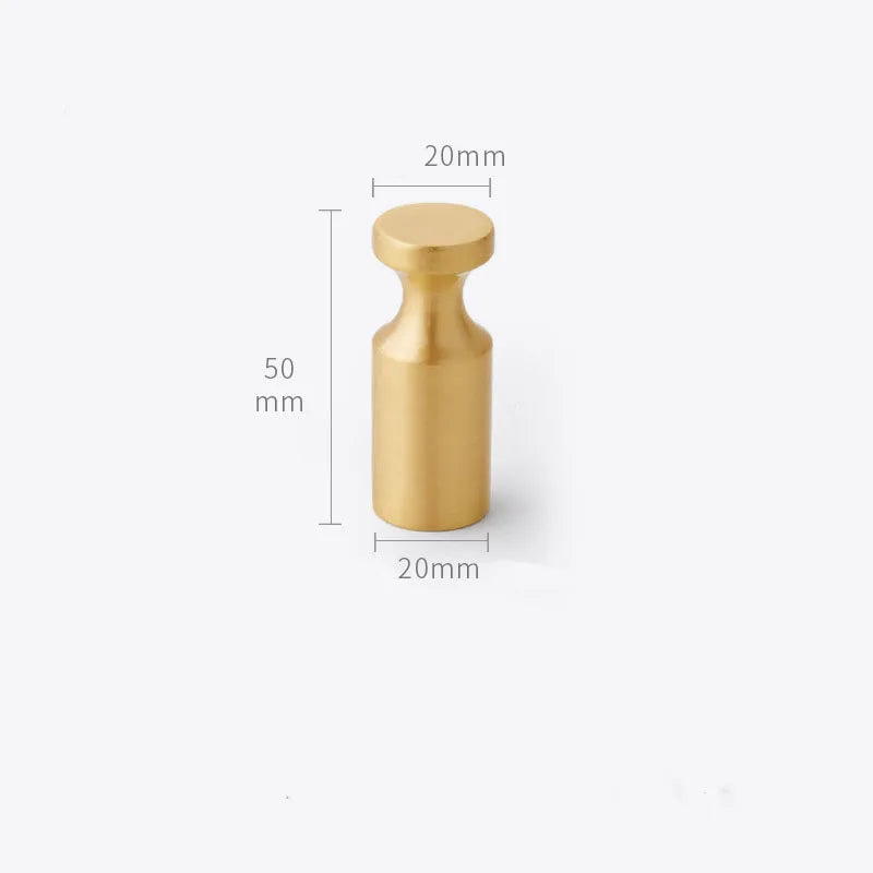 2pcs Simple Brass Wall Hooks – Gold Coat, Key, and Bag Holders for Home Storage