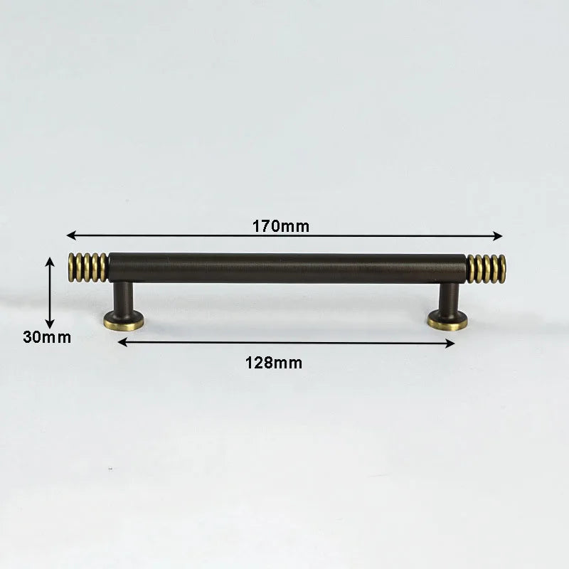 Brass Kitchen Cabinet Handles – Gold Textured Drawer Knobs and Door Bar Handles
