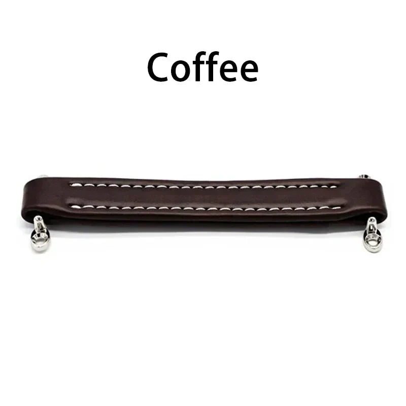 Vintage Leather Furniture Handle – Soft Suitcase-Style Drawer Pulls for Cabinets and Chests