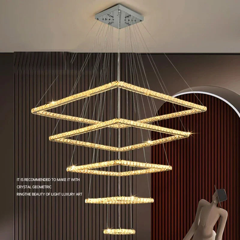 Modern Crystal Pendant Light - LED Chandeliers for Living and Dining Rooms