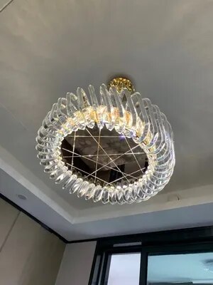 Olivia's Art Deco Crystal Glass LED Chandelier
