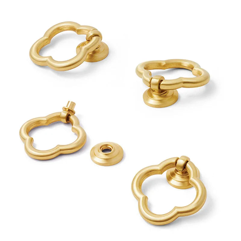 2pcs Brass Dropping Handles – Modern Cabinet and Wardrobe Drawer Pulls