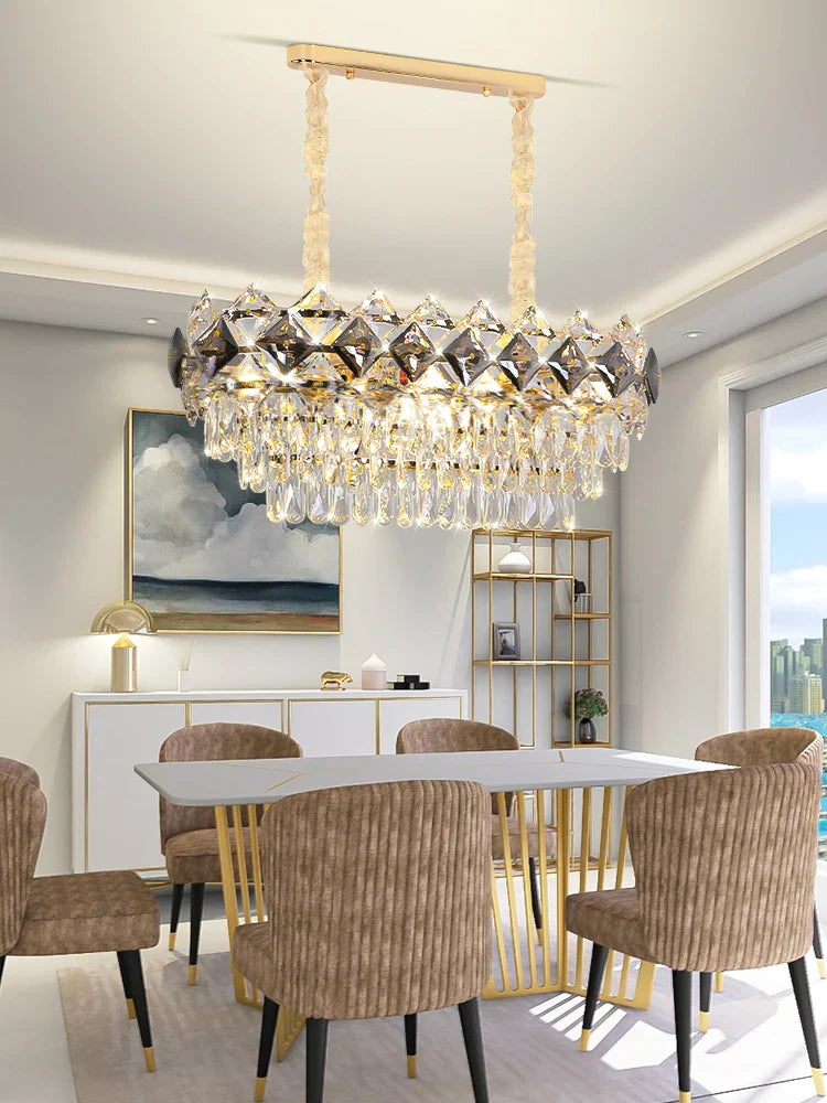 Modern Light Luxury Crystal Chandelier - A Stunning Main Lamp for Living Rooms, Dining Rooms, and Bedrooms