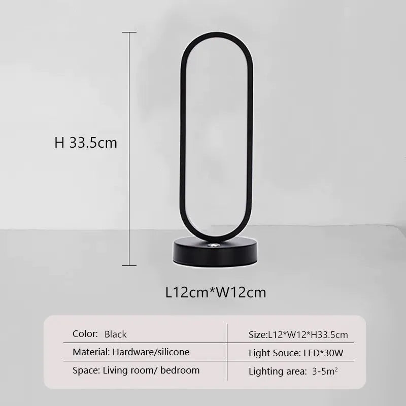 Modern LED Touch Table Lamp - Eye-Friendly Light for Living, Bedroom, and Study