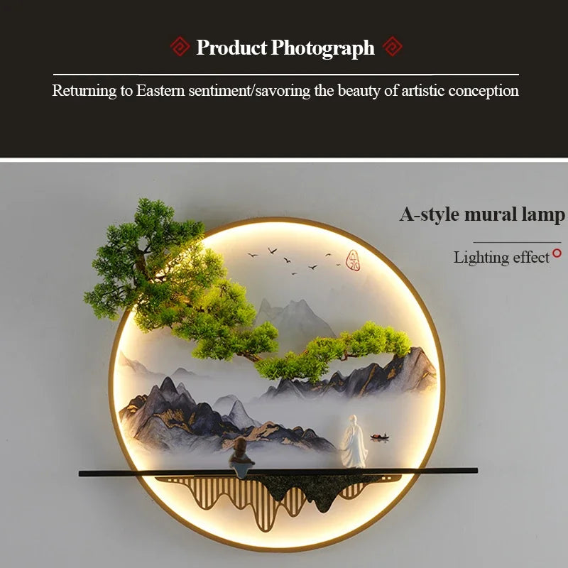 Dlight Decor Chinese Landscape LED Wall Glow