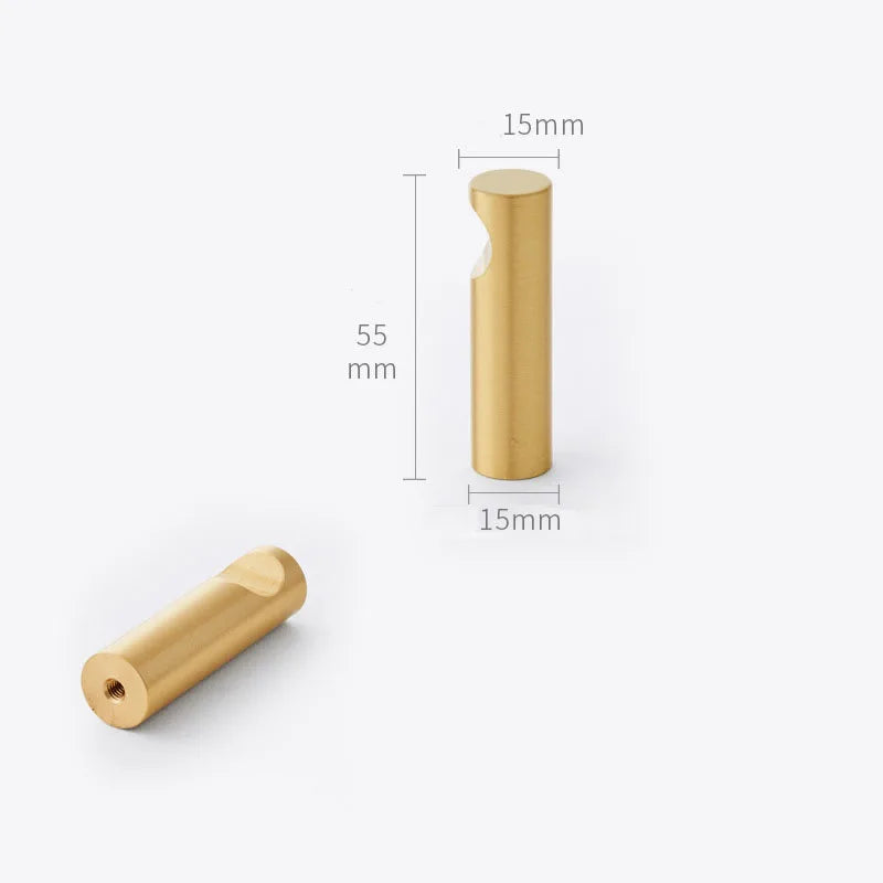 2pcs Simple Brass Wall Hooks – Gold Coat, Key, and Bag Holders for Home Storage