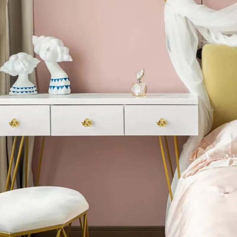 Brass European Angel Cabinet Handles - Vintage Gold Knobs for Wardrobes, Dressers, and Drawers