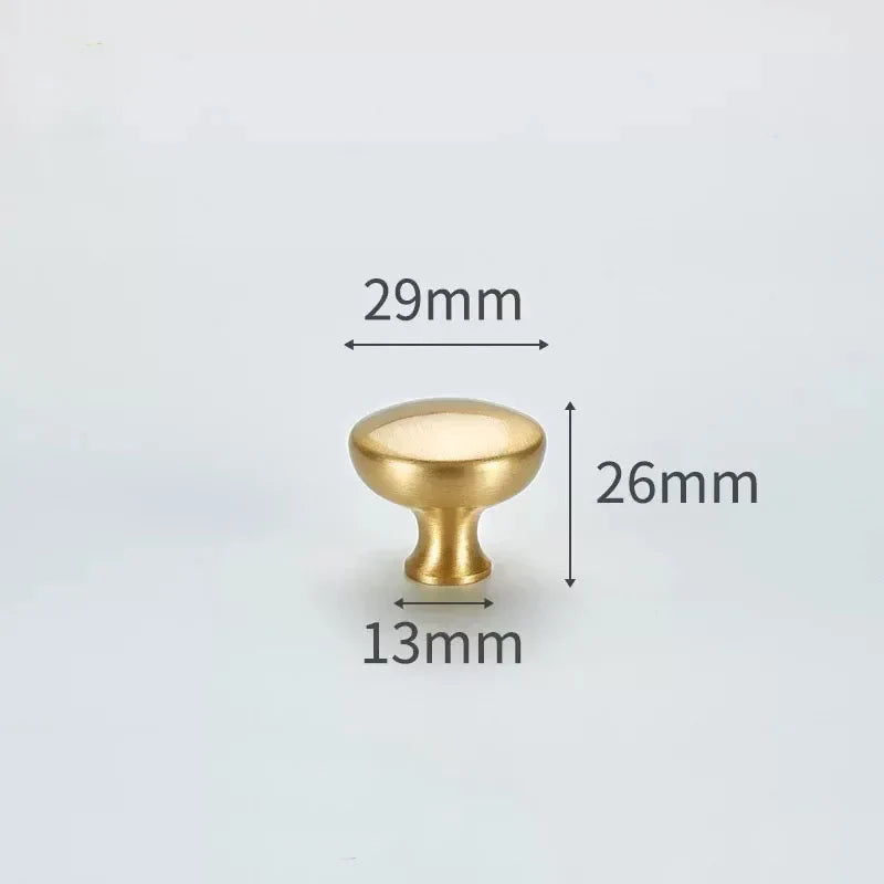 Modern Simple Solid Brass Cabinet Knobs – Wardrobe Handles and Kitchen Pulls