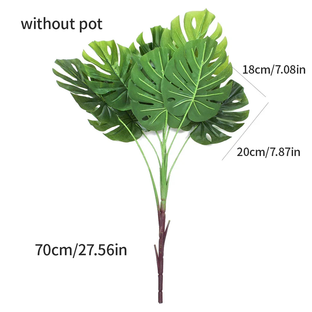 Dlight Decor 78cm Tall Tropical Monstera Plant with Banana Leaves