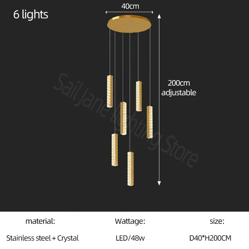 Contemporary Crystal Chandelier - Modern Elegance for Your Villa