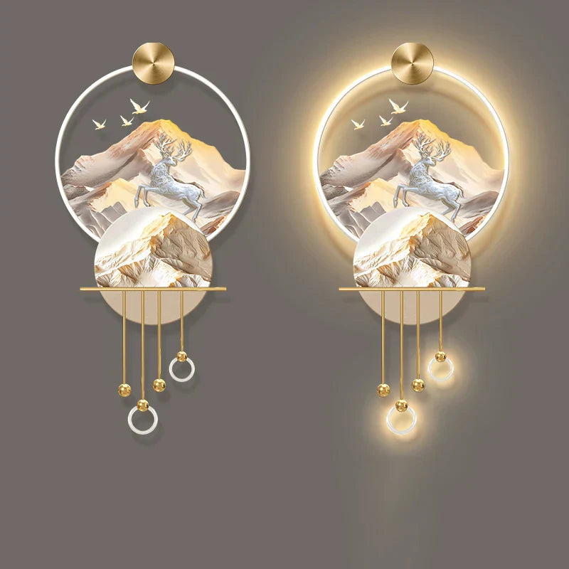 Dlight Decor Elk Mural LED Wall Light Pendant