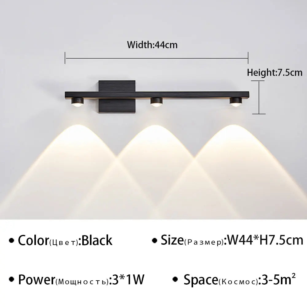 Modern LED Wall Light for Bathroom Mirror - Stylish Wall Sconce for Living Room, Bedroom, and Study