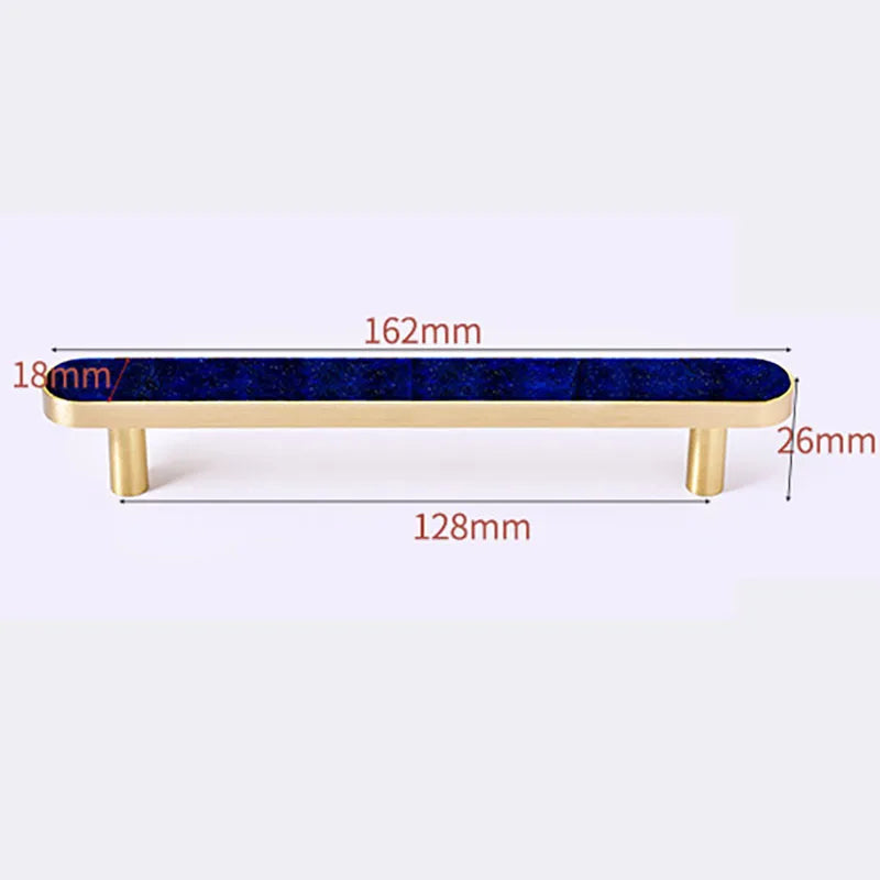 Brass and Acrylic Cabinet Handles – Colorful European Wardrobe Pulls for Furniture (96/128mm Hole Distance)