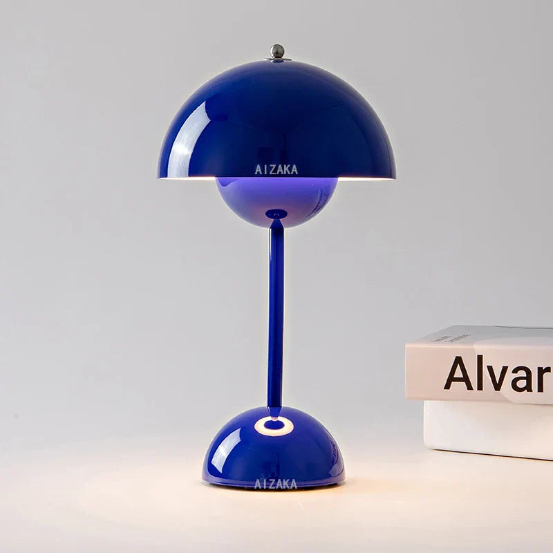 Nordic Retro Mushroom Table Lamp - Touch Control LED Desk Lamp with USB Plug