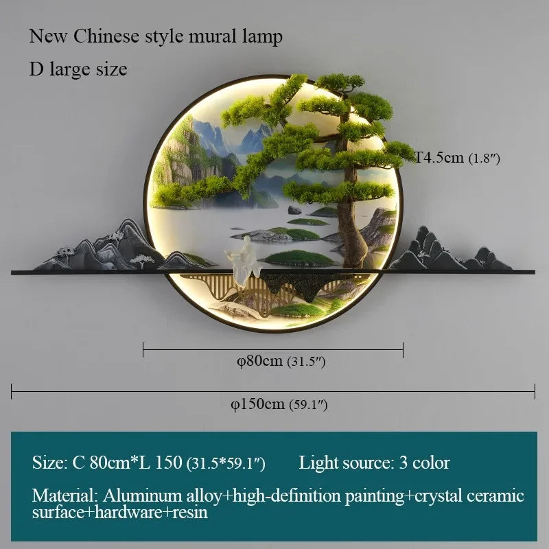 Dlight Decor Chinese Landscape LED Wall Glow