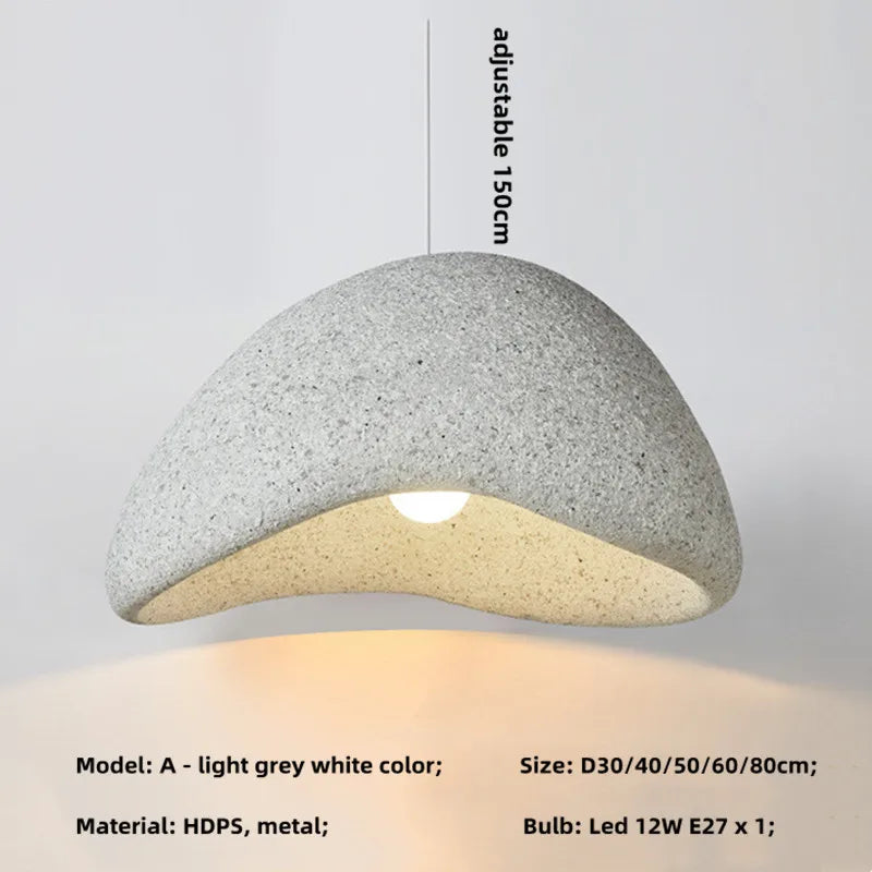 Minimalist Nordic Wabi-Sabi E27 LED Chandelier - Illuminate Your Living Room with Subtle Elegance