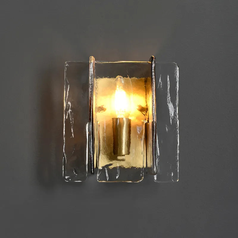 Copper Stained Glass Wall Lamp - Modern Luxury Lighting for Living Rooms, Bedrooms, and TV Walls with Nordic Simplicity
