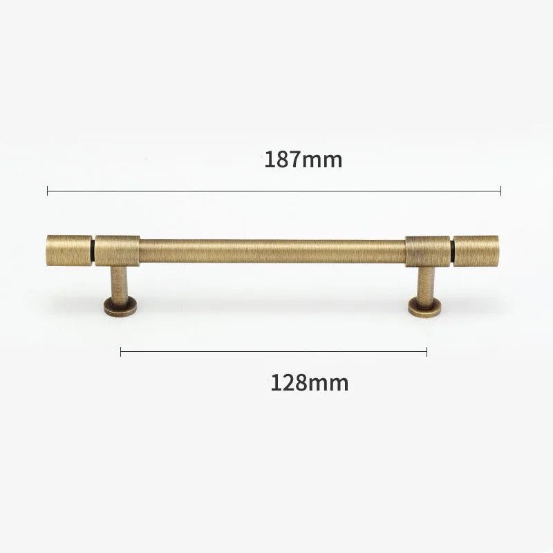Gold and Bronze Brass Wardrobe Handles – Vintage Cabinet Drawer Pulls and Bar Handles