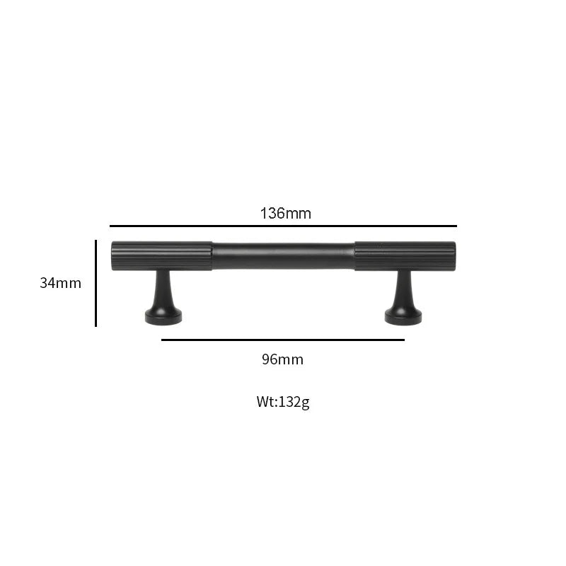 Black Vertical Line Brass Furniture Handles – Cabinet Drawer Knobs and Wardrobe Pulls