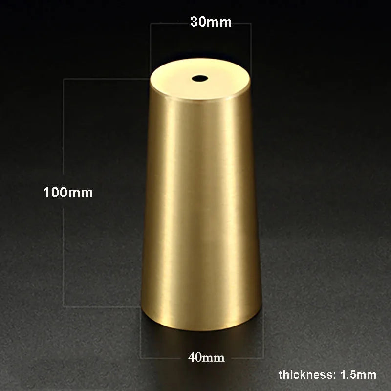 High Brass Cabinet Leg Covers – Gold Chair Cups and Table Feet Protectors for Furniture