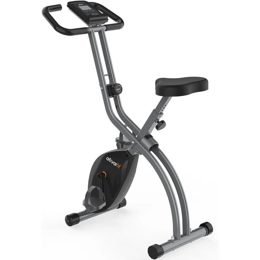 Exercise Bike Foldable Fitness Indoor Stationary Bike Magnetic 3 in 1 Upright Recumbent Exercise Bike for Home Workout