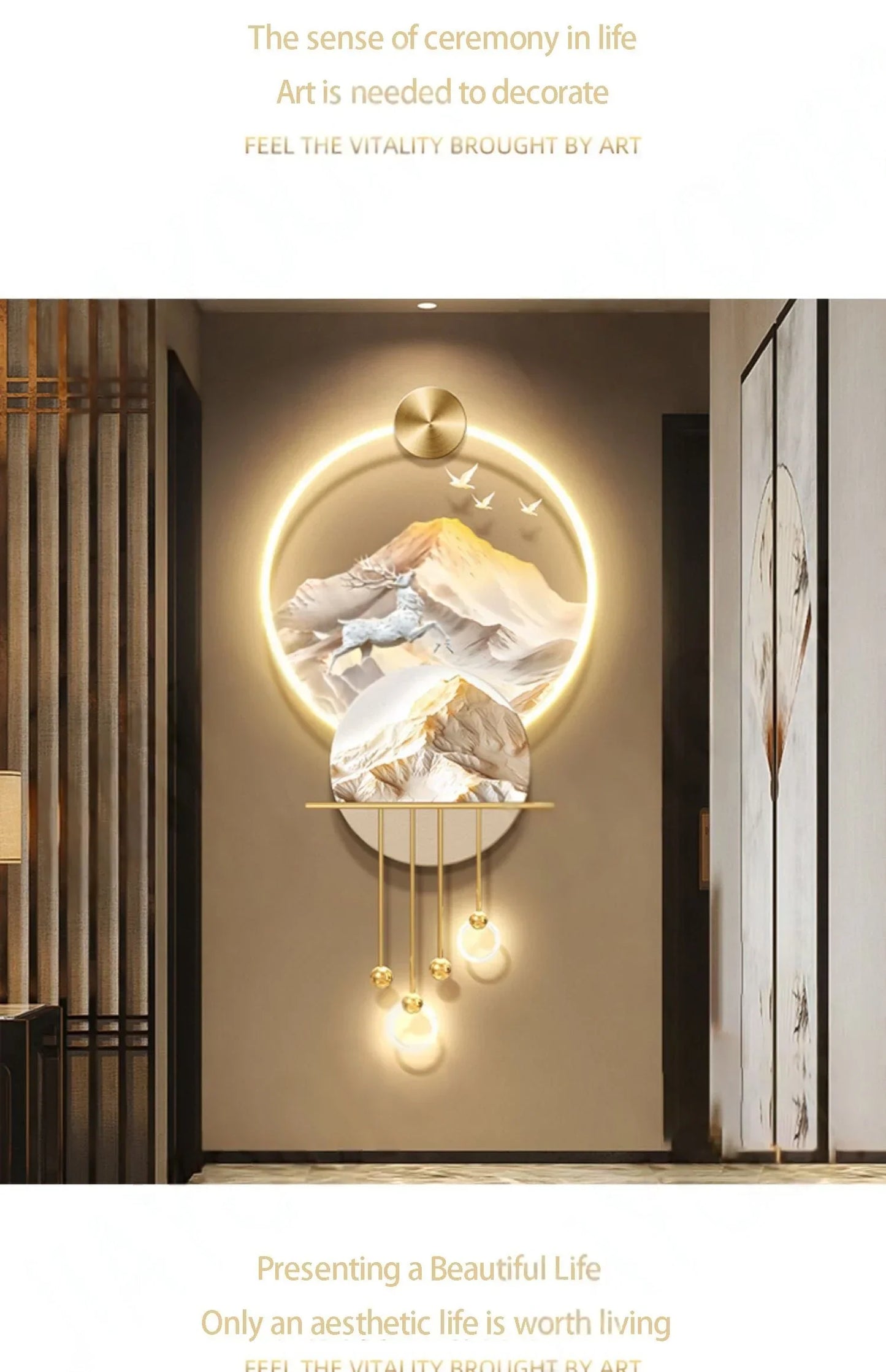 Dlight Decor Elk Mural LED Wall Light Pendant