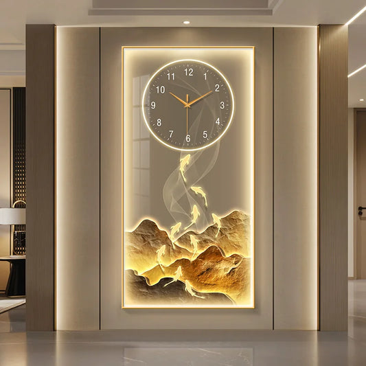 Dlight Decor Wall Clock Lamp with Crystal Glow