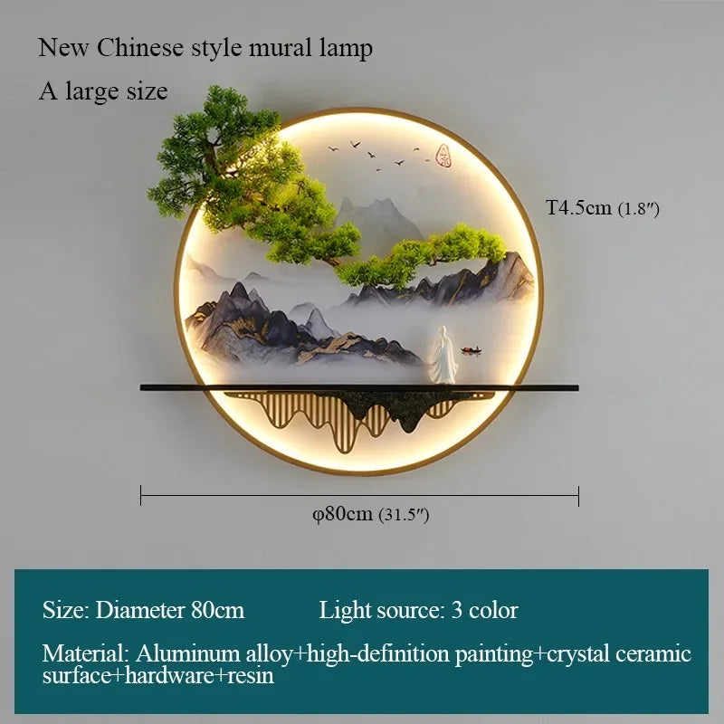 Dlight Decor Chinese Landscape LED Wall Glow