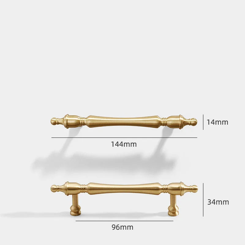 Brass Furniture Handles – French Wardrobe, Cabinet, and Drawer Knobs in Gold