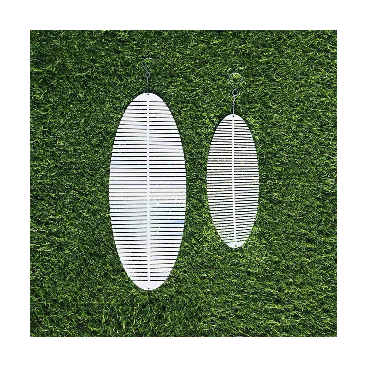 Kinetic Blank Sublimation Wind Spinner 3D Spiral Windchime Chime Sculpture Hanging Outdoor Indoor Garden Decor 18X45cm