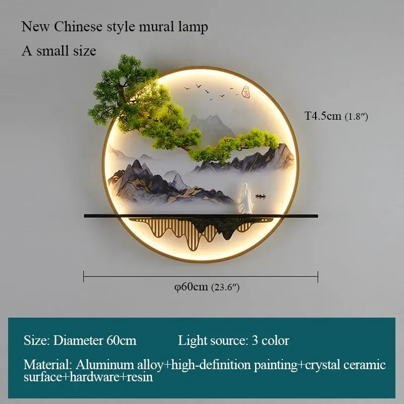 Dlight Decor Chinese Landscape LED Wall Glow