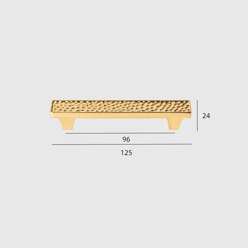 24K Gold and Hammered Brass Furniture Handles – Textured Cabinet Knobs and Pulls in Antique Silver and Old-Silver Finishes