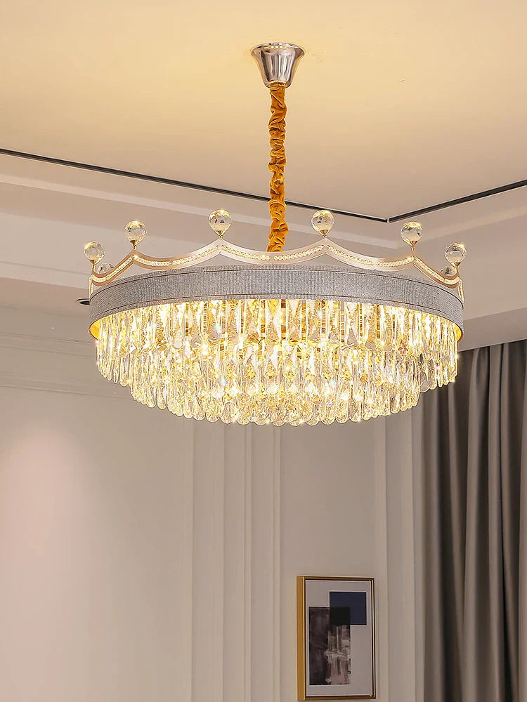 Living Room Chandelier - Light Luxury Crystal Elegance for Modern Dining and Bedroom Ambiance