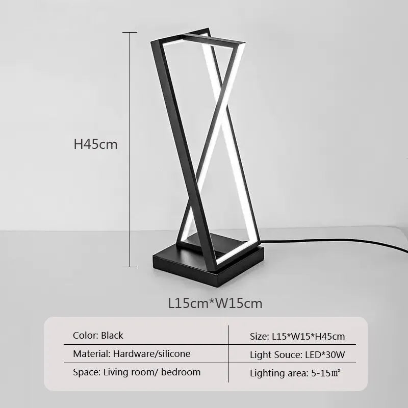 Modern LED Touch Table Lamp - Eye-Friendly Light for Living, Bedroom, and Study
