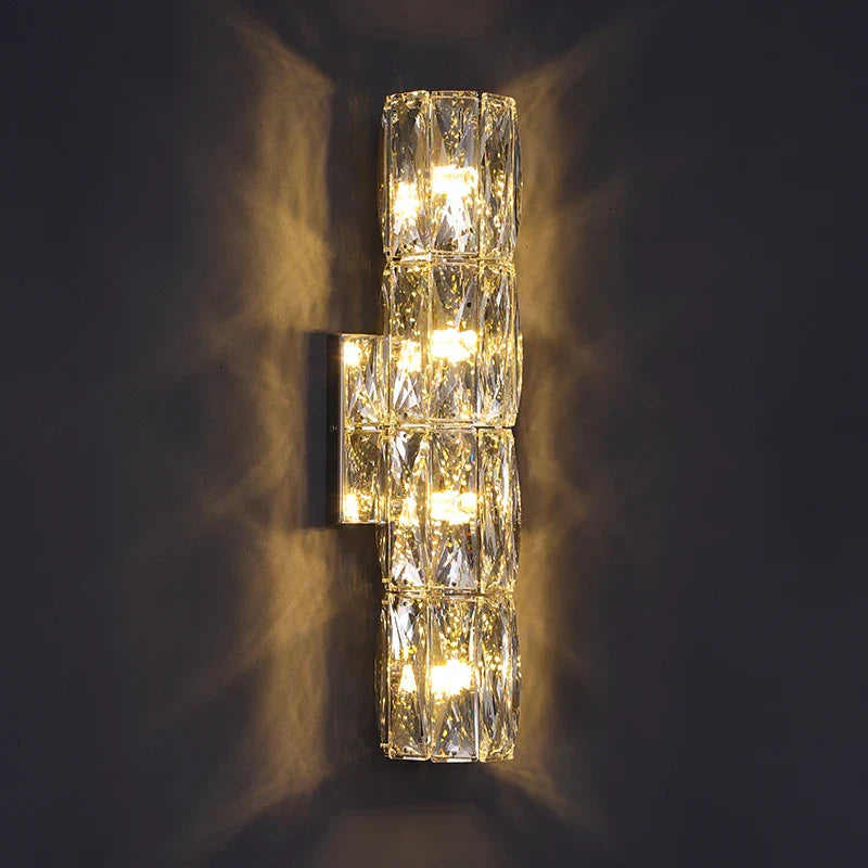 Elena - Modern Simple Light Luxury High-end Crystal Wall Lamp Living Room TV Background Wall Corridor Bedroom Bedside Long Wall Lamp
