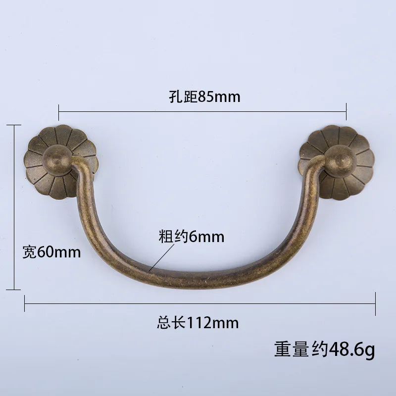 Antique Brass Arch Cabinet Pulls – Vintage Drawer Handles for Home Improvement