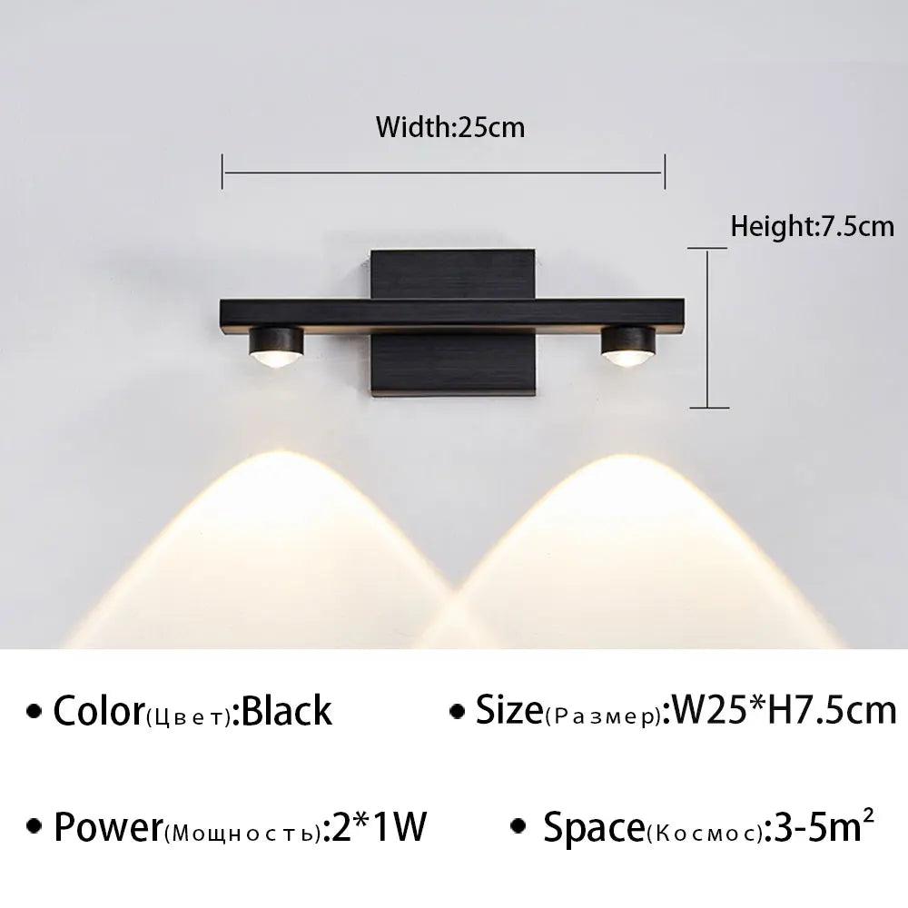 Modern LED Wall Light for Bathroom Mirror - Stylish Wall Sconce for Living Room, Bedroom, and Study