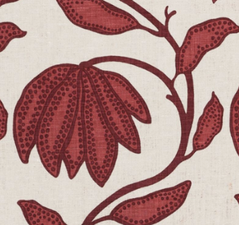 Desert Floral Pillow Cover in Sunbaked Red