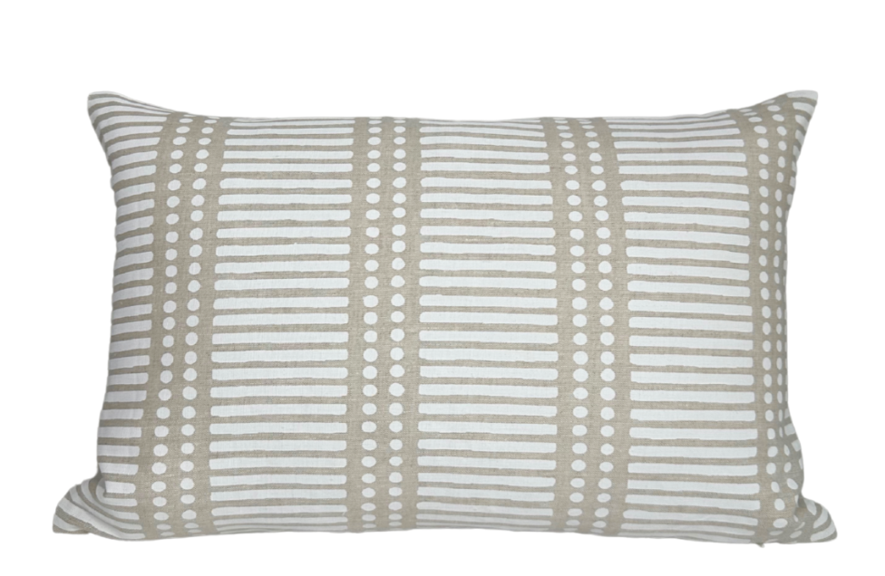 Dash Dot Pillow Cover in Chalk, Walter G Textiles