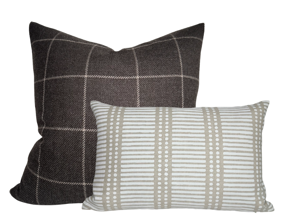 Dash Dot Pillow Cover in Chalk, Walter G Textiles