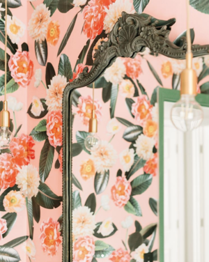 Flower Party Wallpaper, pink