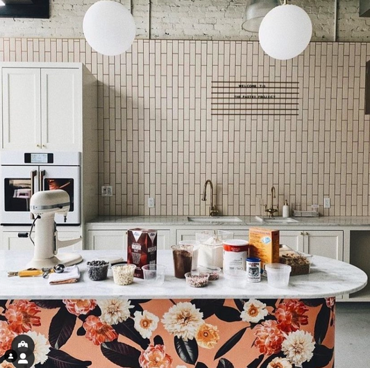 Flower Party Wallpaper, coral