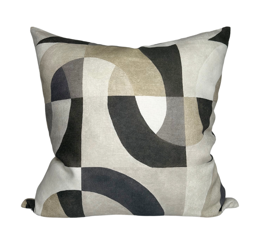 Colonnade Pillow Cover in Onyx, Kelly Wearstler Textiles