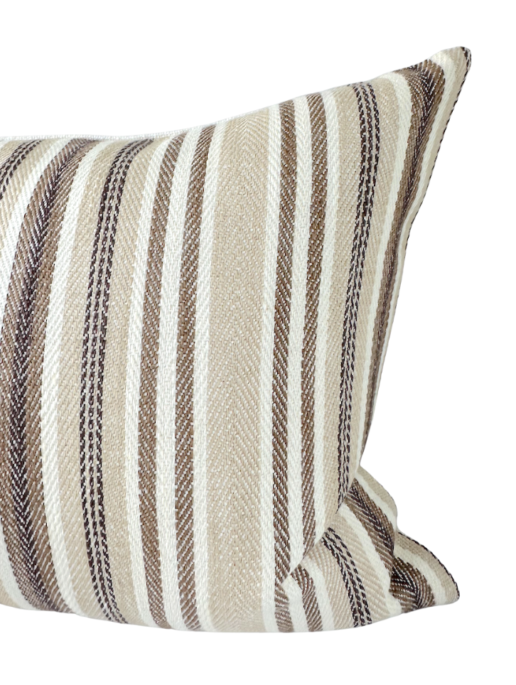 Bentley Stripe Pillow Cover in Tan