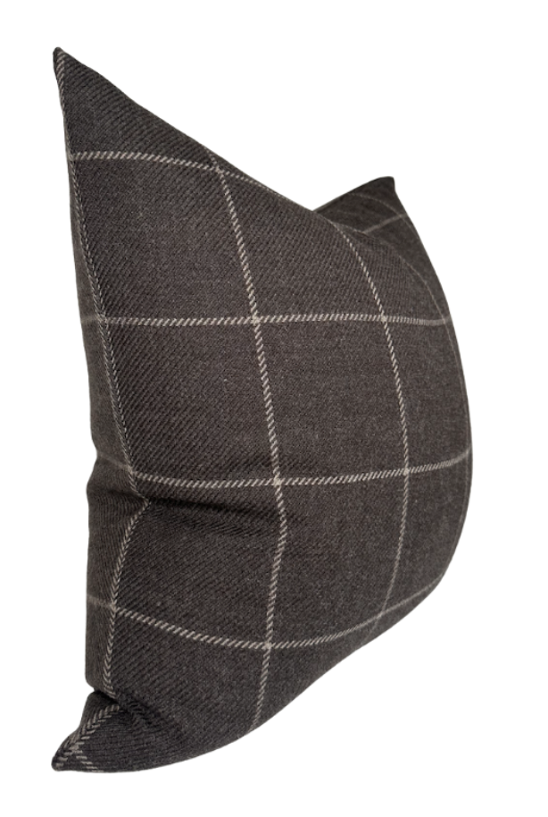 Bancroft Wool Pillow Cover in Sable Brown, Schumacher Textiles