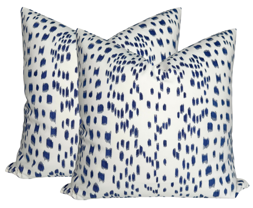 Les Touches Pillow Cover in Blue
