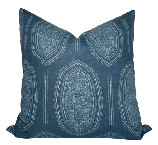 Kamba Pillow Cover in Indigo Blue