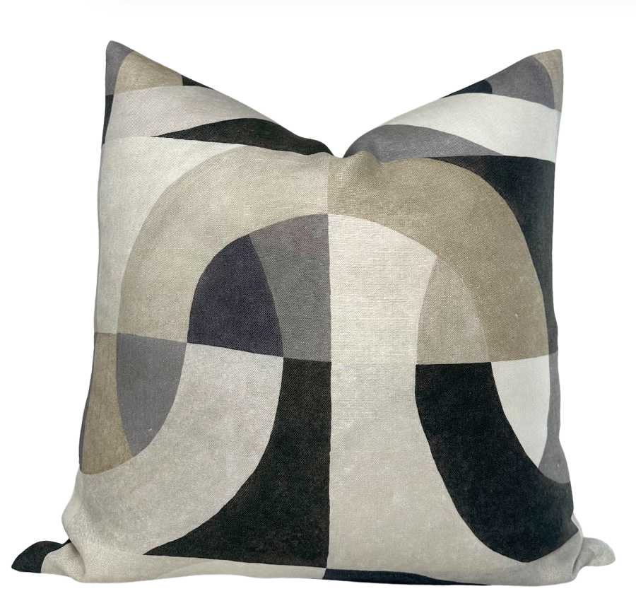 Colonnade Pillow Cover in Onyx, Kelly Wearstler Textiles