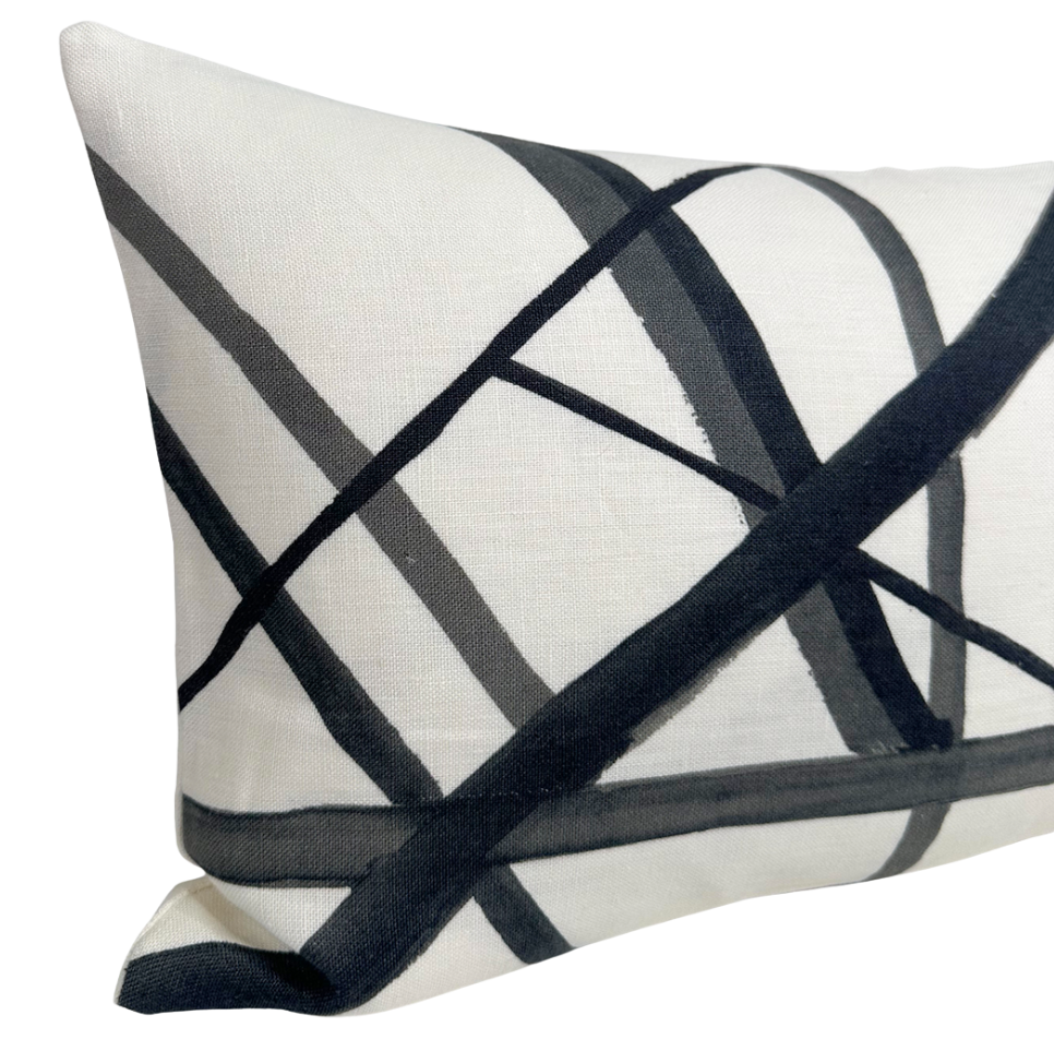 Channels Pillow Cover in Ebony Ivory, Kelly Wearstler Textiles