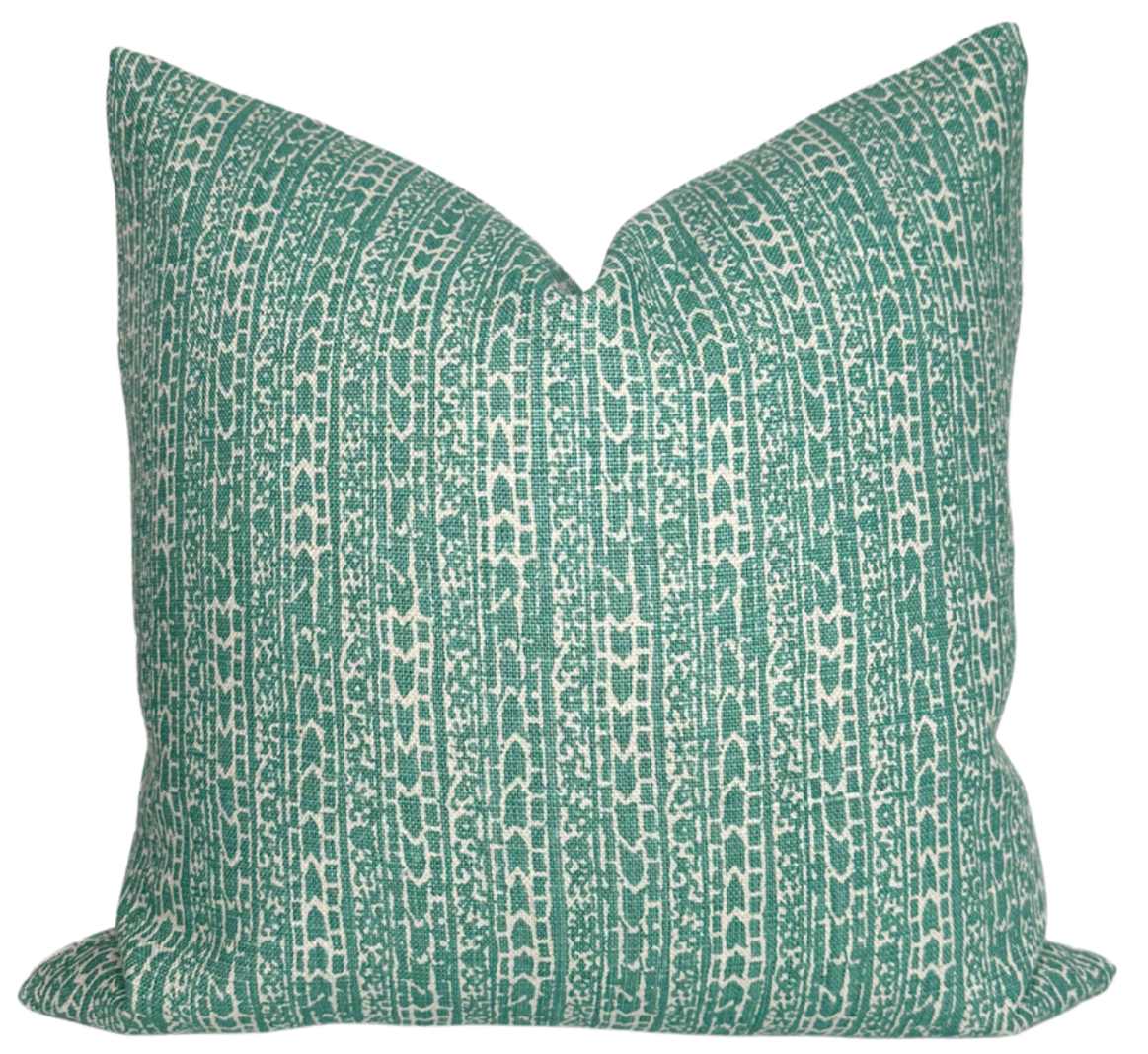 Char Pillow Cover in Nile, Peter Dunham Textiles